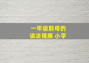 一年级韵母的读法视频 小学